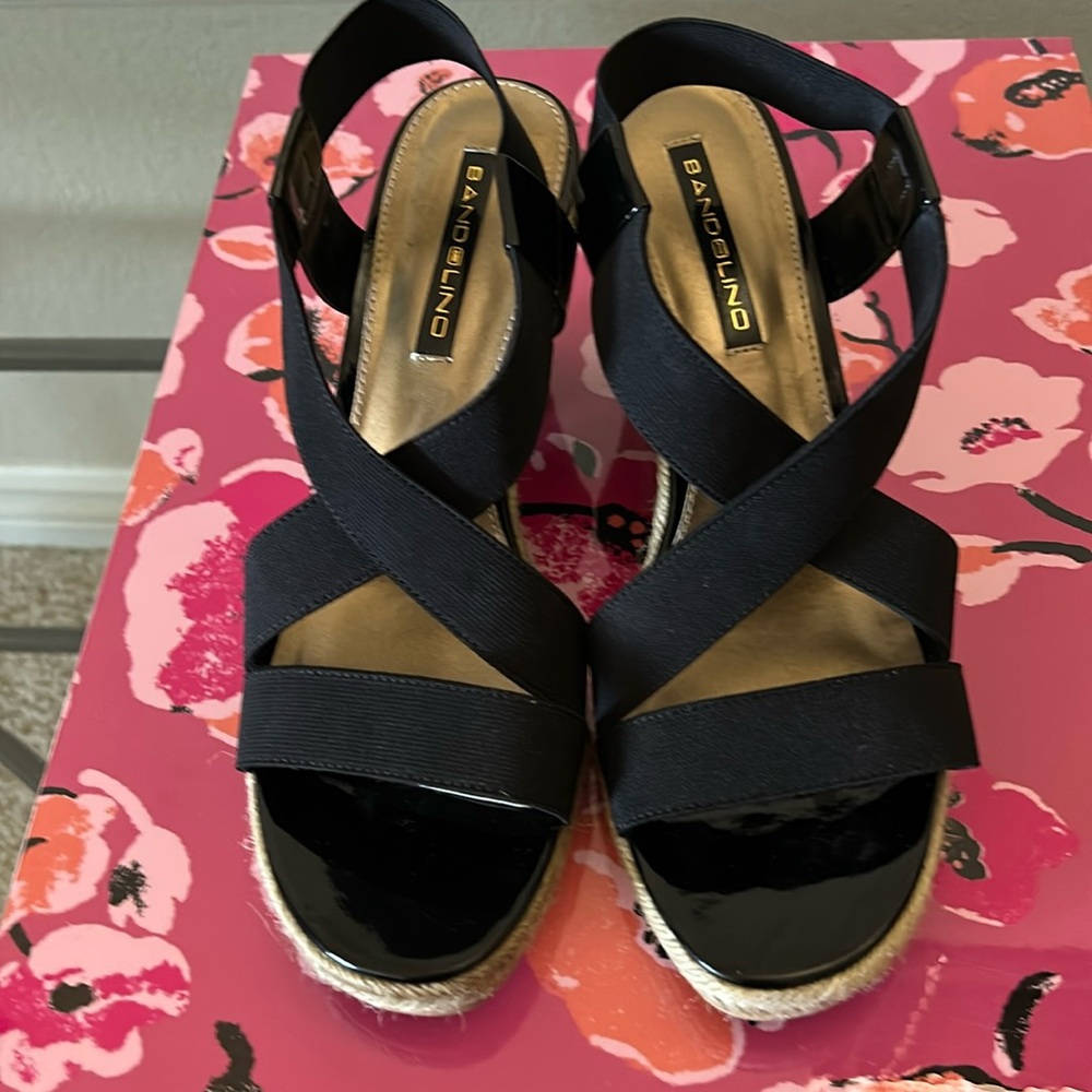 Black Bandolino Wedges Sz 9